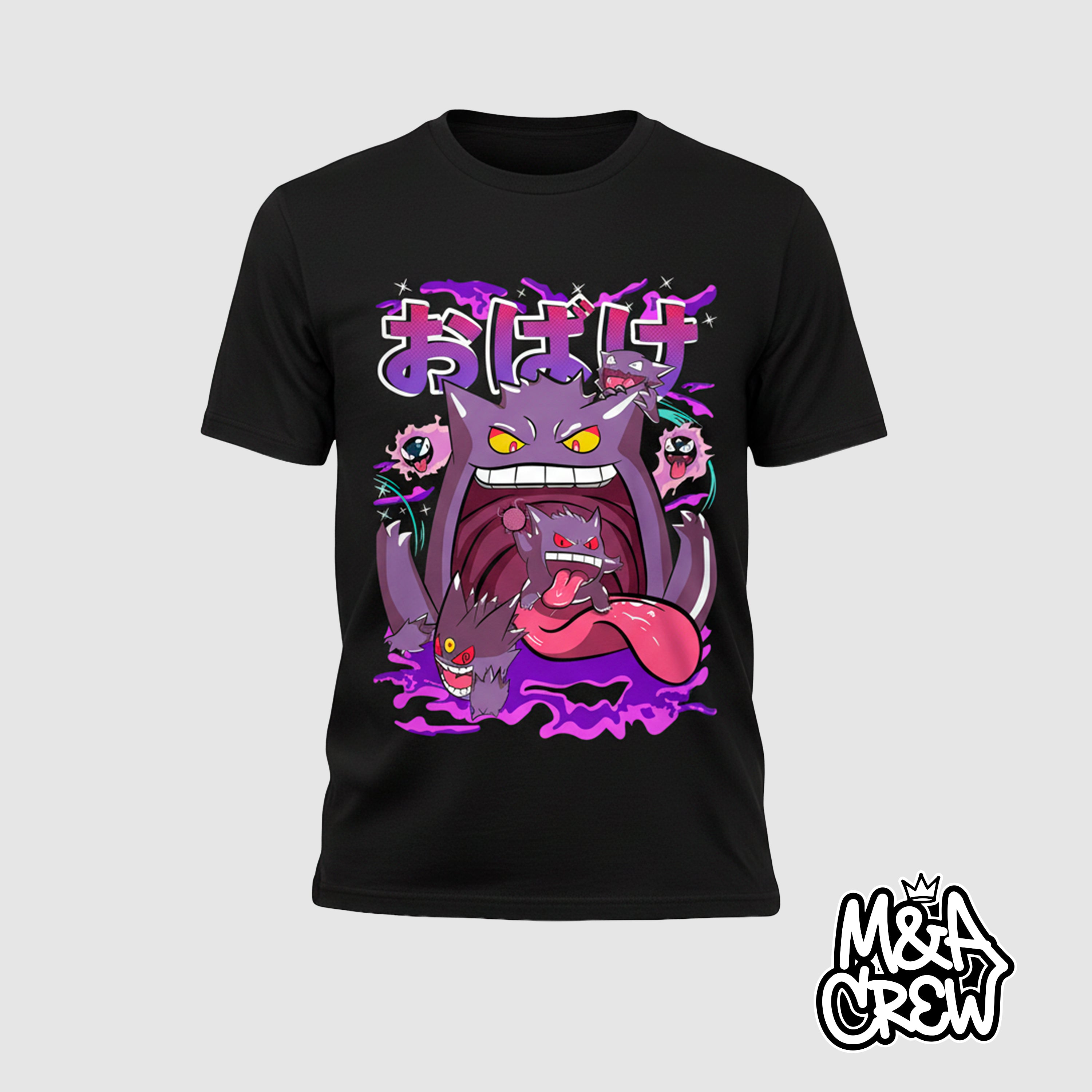Playera Premium Gengar Gigante y Evoluciones